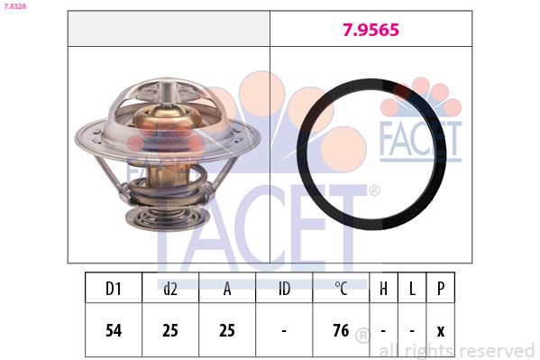 Termostat, środek chłodzący FACET 7.8328