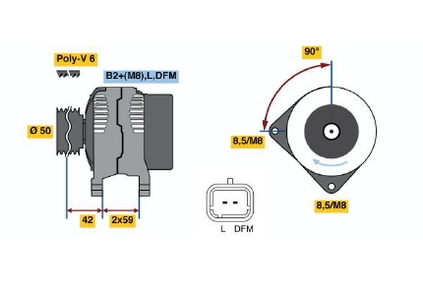 Alternator BOSCH 0 986 047 370