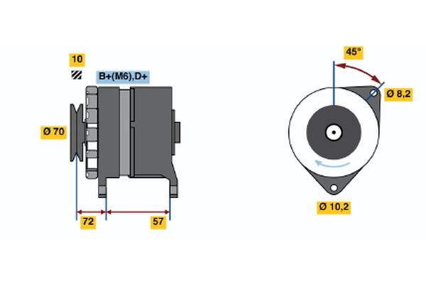 Alternator BOSCH 0 986 034 730