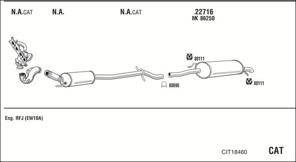 Układ wydechowy WALKER CIT18460