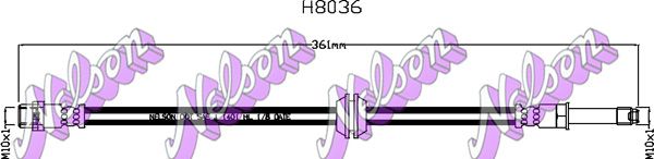 Przewód hamulcowy elastyczny KAWE H8036