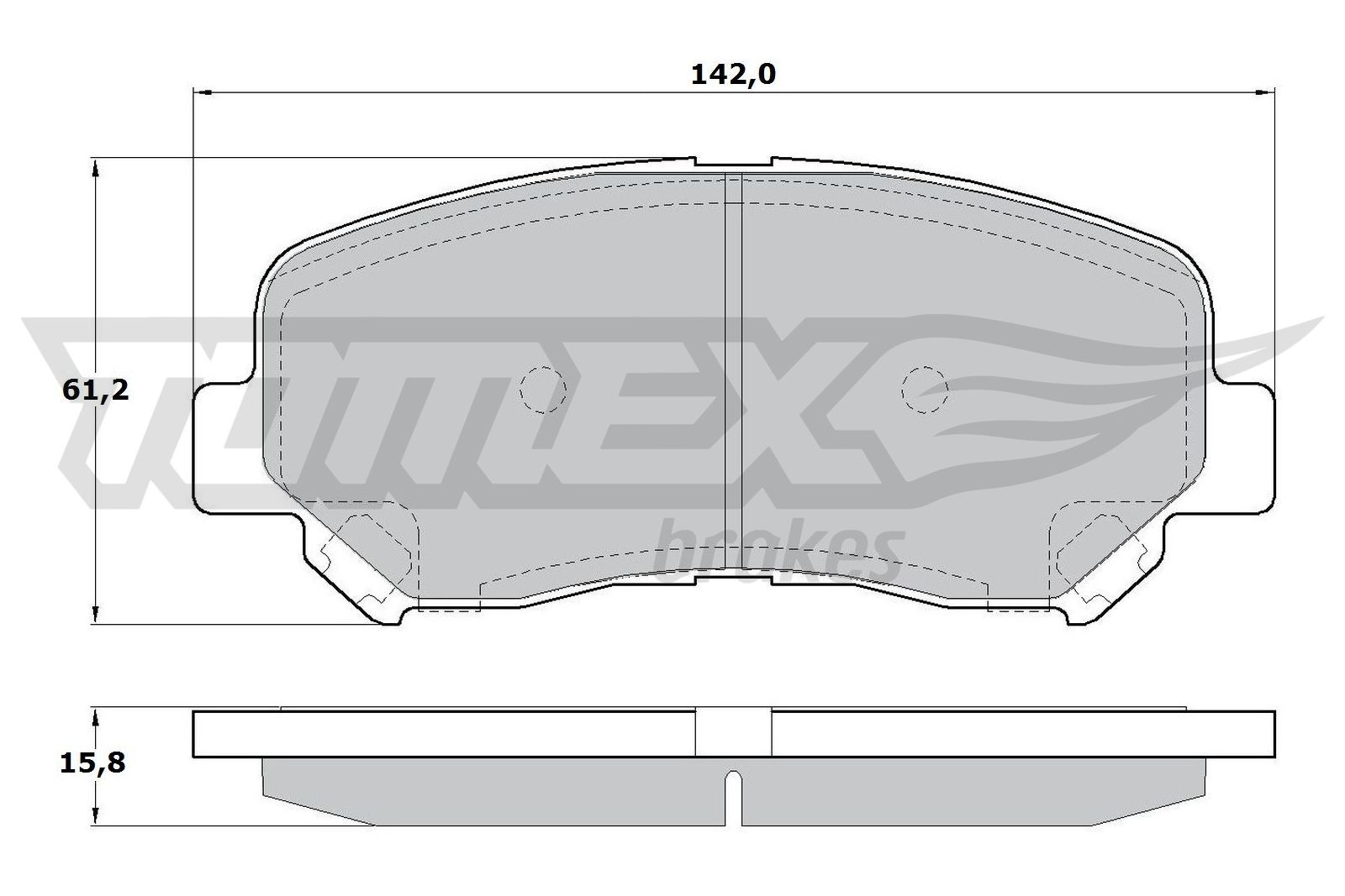 Sada brzdových destiček, kotoučová brzda TOMEX Brakes 17-25