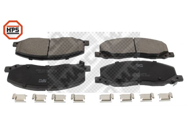 Zestaw klocków hamulcowych, hamulce tarczowe MAPCO 6021HPS