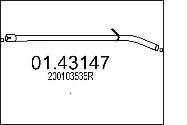 Rura wydechowa MTS 01.43147