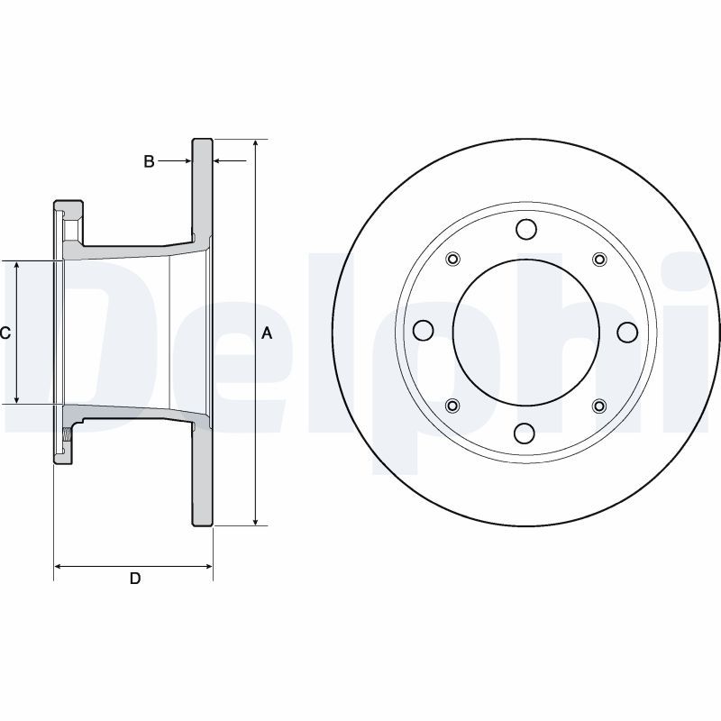 Tarcza hamulcowa DELPHI BG2042