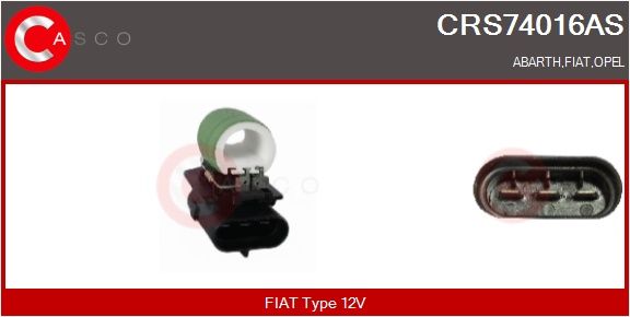 Předřazený odpor, elektromotor (ventilátor chladiče) CASCO CRS74016AS