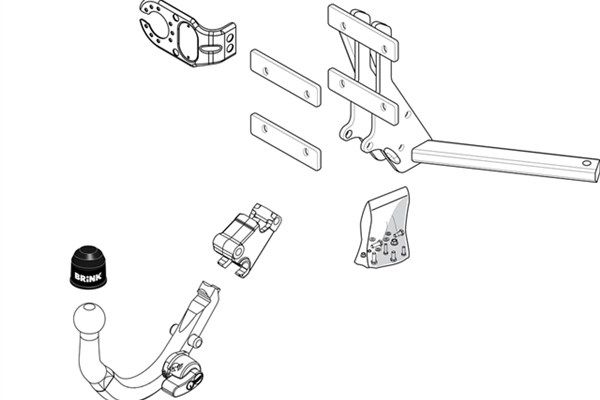 Zestaw zaczepu przyczepy BRINK 427500