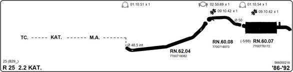 Układ wydechowy IMASAF 566000218