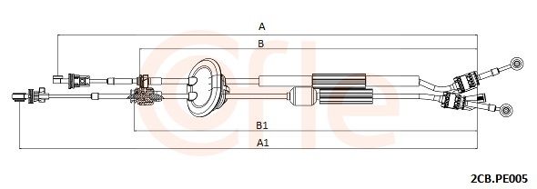 cablu,transmisie manuala COFLE 2CB.PE005
