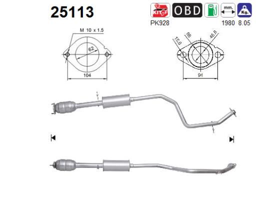 Katalizator AS LFZ22055XB