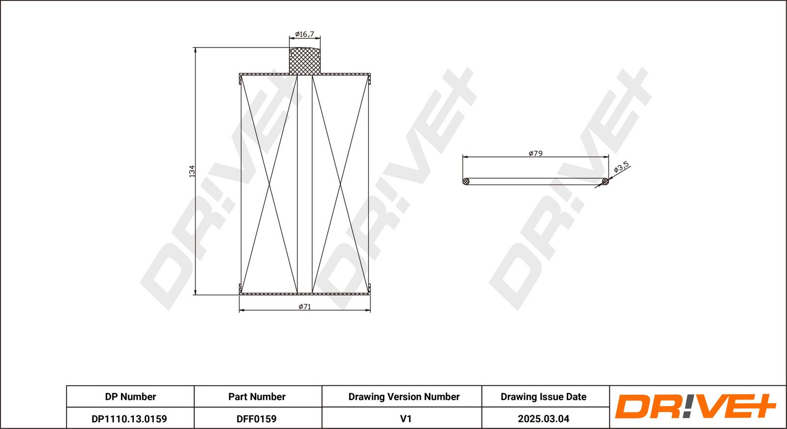 filtru combustibil Dr!ve+ DP1110.13.0159