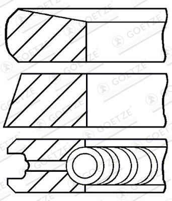 Set segmenti piston GOETZE ENGINE 08-373807-00