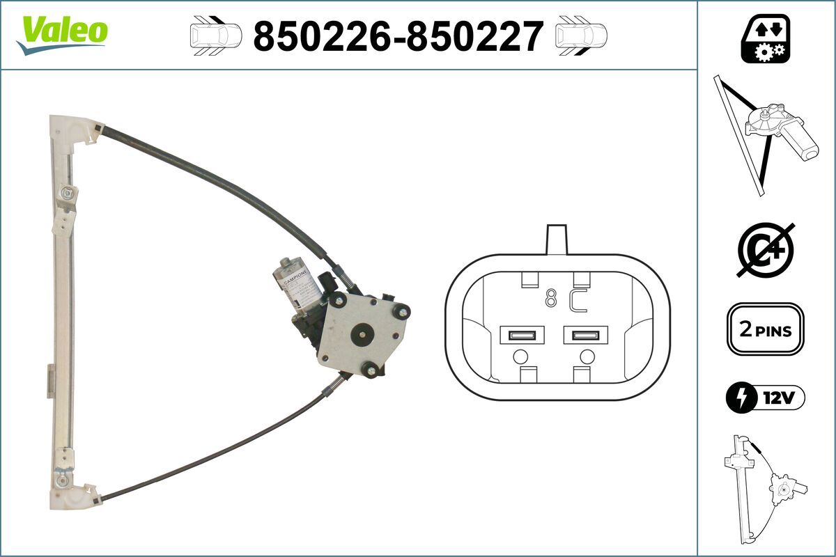 Mecanism actionare geam VALEO 850226