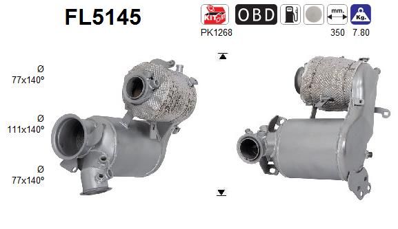 Filtr sadzy / filtr cząstek stałych, układ wydechowy AS 04L131669KX