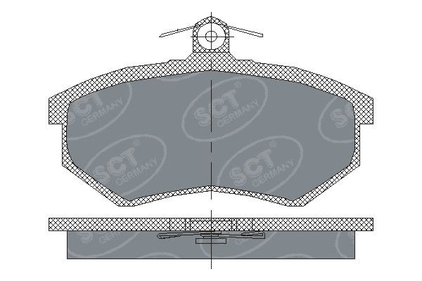 Zestaw klocków hamulcowych, hamulce tarczowe SCT - MANNOL SP 175 PR