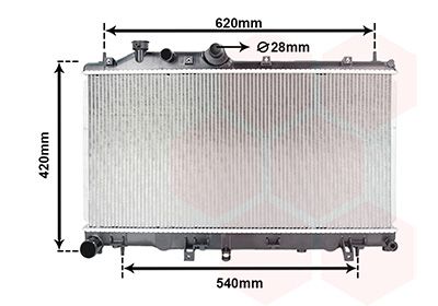 Chladič, chlazení motoru VAN WEZEL 51002079