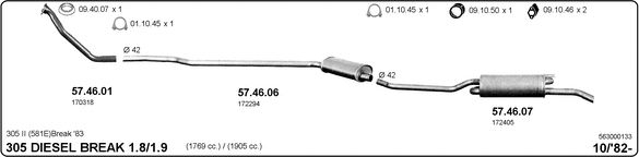Układ wydechowy IMASAF 563000133