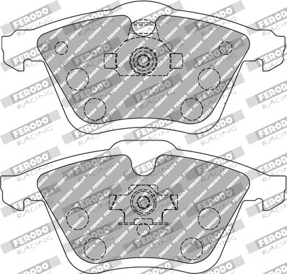 Zestaw klocków hamulcowych, hamulce tarczowe FERODO RACING FCP1765H