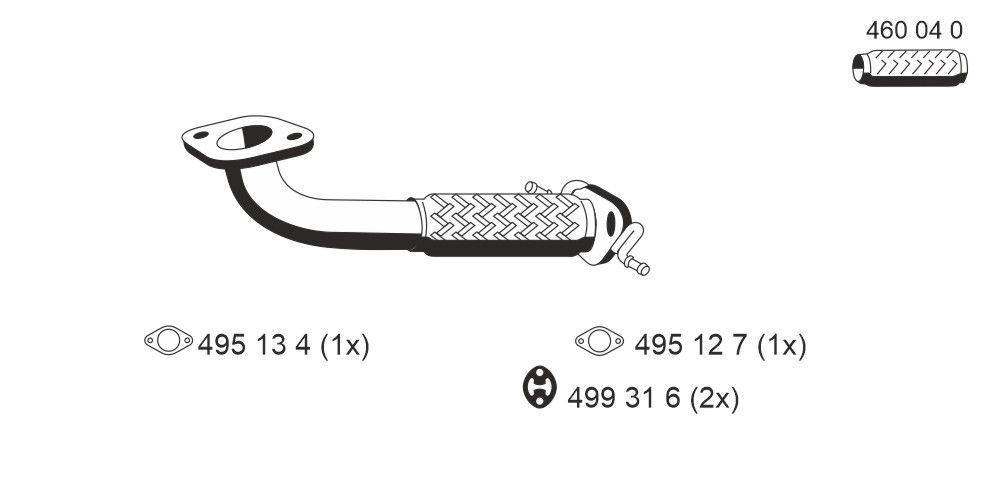 Výfuková trubka ERNST 344418