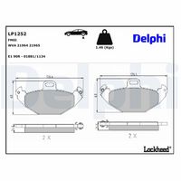 Комплект спирачно феродо, дискови спирачки LP1252 DELPHI