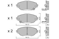 комплект спирачно феродо, дискови спирачки