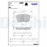 Комплект спирачно феродо, дискови спирачки LP740 DELPHI