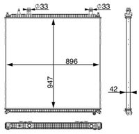Thumbnail - Lage temperatuurkoeler, intercooler - CIR11000P - MAHLE