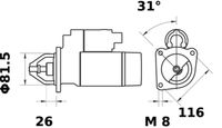 Thumbnail - Startmotor / starter - MS454 - MAHLE