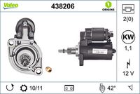 Starter VALEO, Cod: 438206
