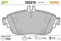 Bremsbelagsatz, Scheibenbremse