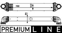 Thumbnail - Intercooler, inlaatluchtkoeler - CI84000P - MAHLE