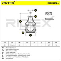 Шарнири 2462S0124 RIDEX