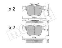 Bremsbelagsatz, Scheibenbremse