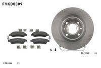 Спирачен комплект, дискови спирачки FVKD0009 FERODO