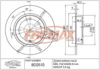 Bremžu diski BD-2510 FREMAX