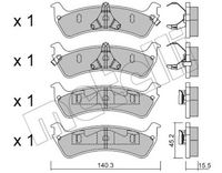 Комплект спирачно феродо, дискови спирачки 22-0684-0 METELLI