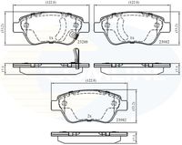 Set placute frana COMLINE, Cod: CBP31594