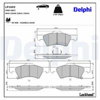Комплект спирачно феродо, дискови спирачки LP1693 DELPHI