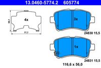 комплект спирачно феродо, дискови спирачки