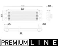 Thumbnail - Intercooler, inlaatluchtkoeler - CI543000P - MAHLE