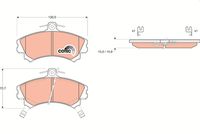 комплект спирачно феродо, дискови спирачки