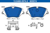 Bremsbelagsatz, Scheibenbremse