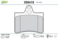 Set placute frana,frana disc VALEO, Cod: 598418