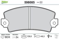Set placute frana,frana disc VALEO, Cod: 598085