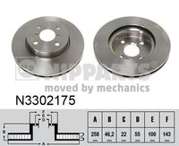 Disc frana NIPPARTS, Cod: N3302175