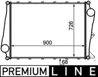Thumbnail - Intercooler, inlaatluchtkoeler - CI128000P - MAHLE