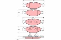 комплект спирачно феродо, дискови спирачки