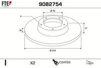 Disc frana FTE, Cod: 9082754