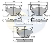 Комплект спирачно феродо, дискови спирачки CBP3841 COMLINE