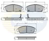 Комплект спирачно феродо, дискови спирачки CBP3446 COMLINE